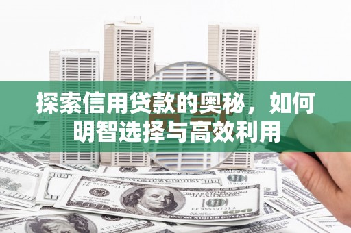 武宣探索信用贷款的奥秘，如何明智选择与高效利用