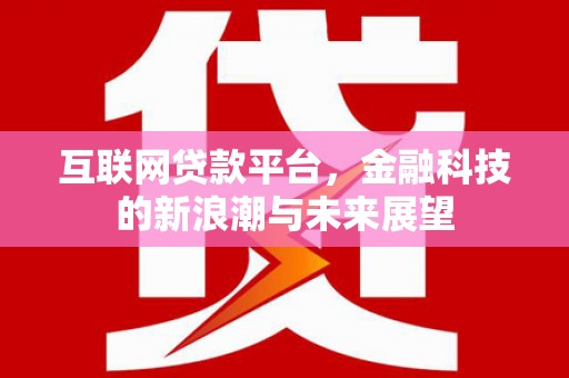 武宣互联网贷款平台，金融科技的新浪潮与未来展望