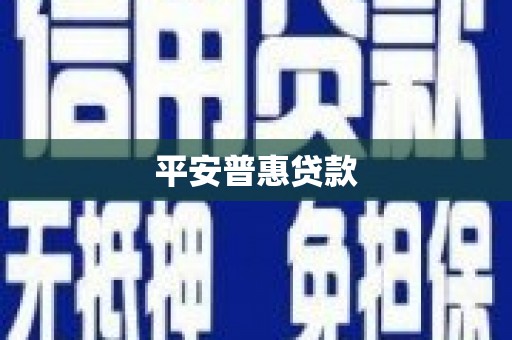 武宣平安普惠贷款