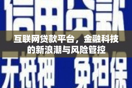 武宣互联网贷款平台，金融科技的新浪潮与风险管控